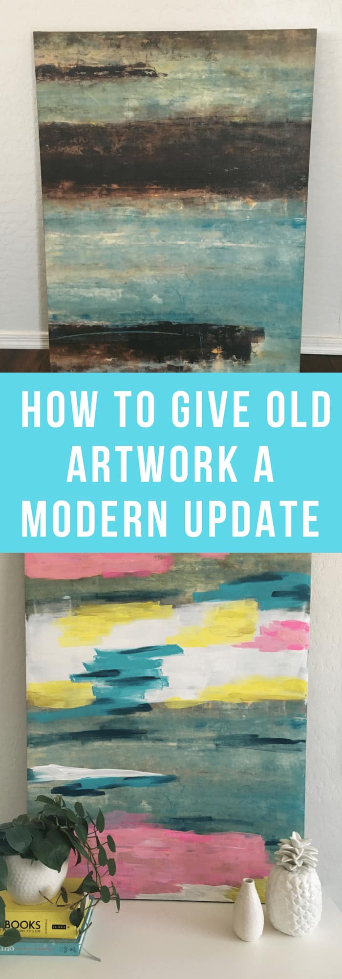 DIY--How to Give Old Artwork a Modern Update--The Organized Mom