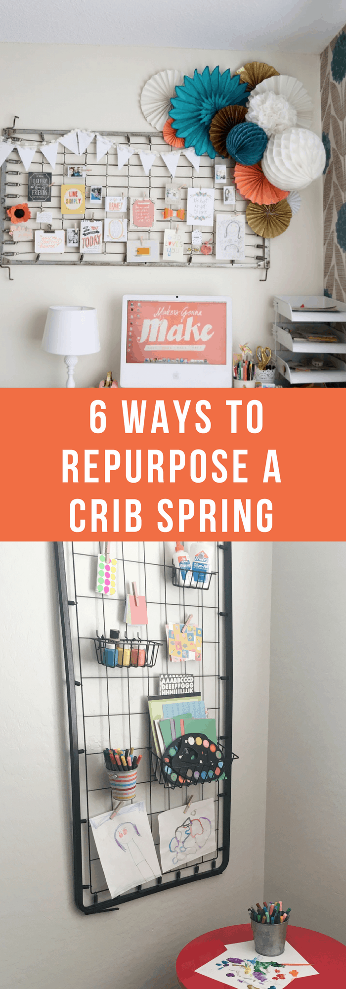 DIY--6 Ways to Repurpose A Crib Spring--The Organized Mom