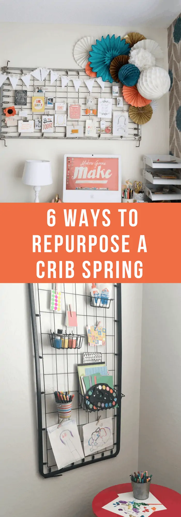 DIY--6 Ways to Repurpose A Crib Spring--The Organized Mom