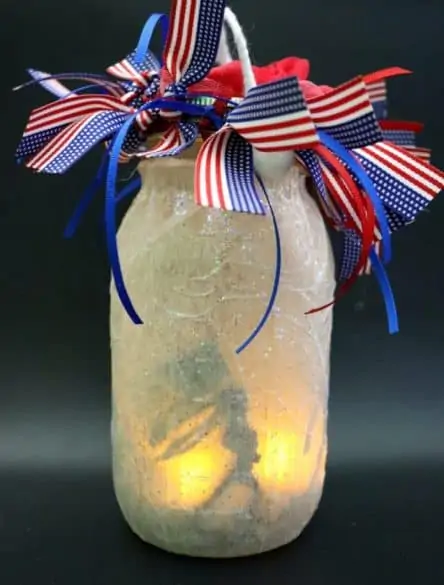 patriotic candle holder