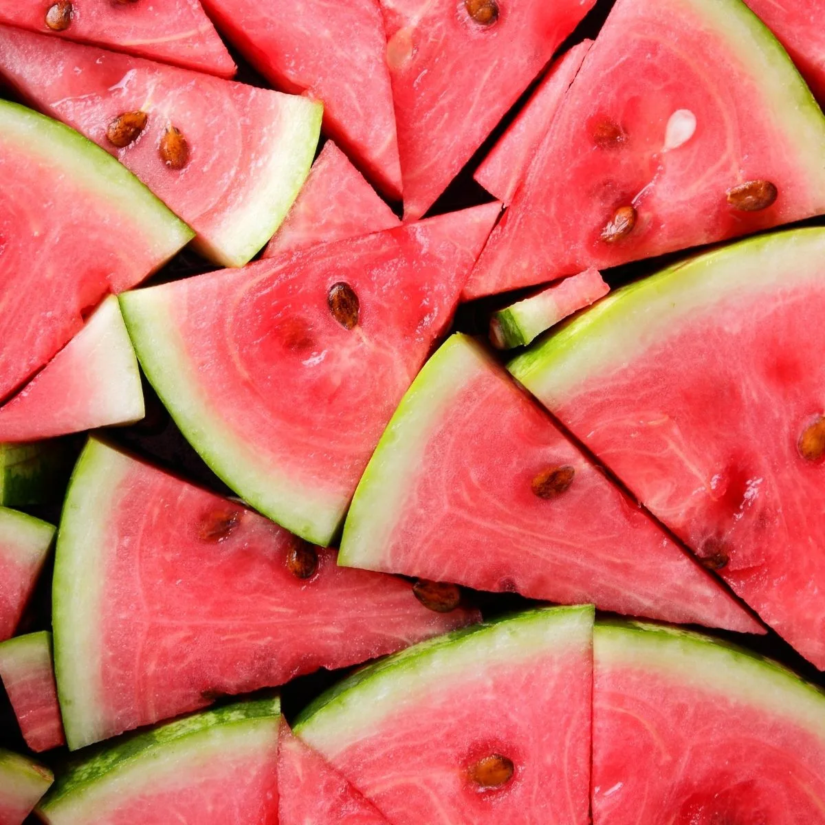 healthy pool snack of watermelon