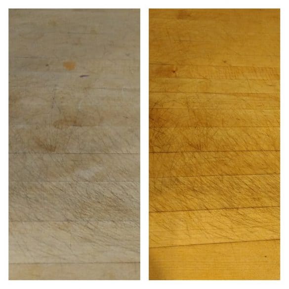 butcher block before and after