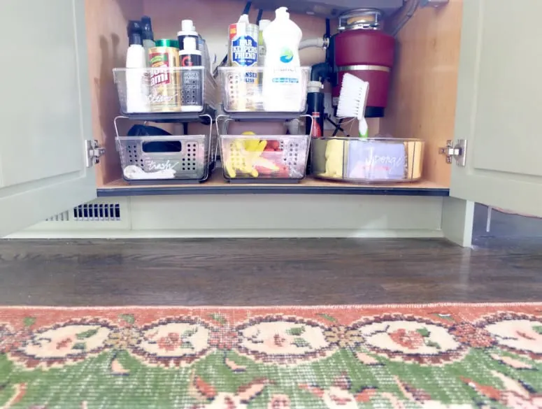 baskets under sink