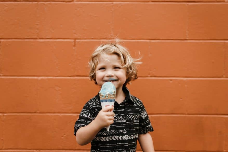 kid with ice cream