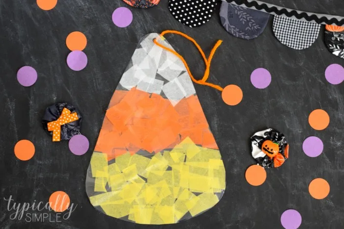 tissue paper candy corn