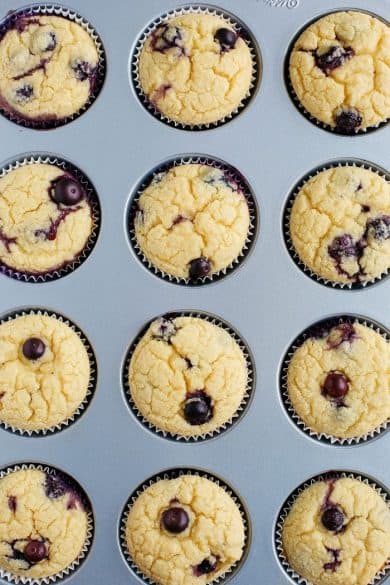 lemon blueberry blender muffins