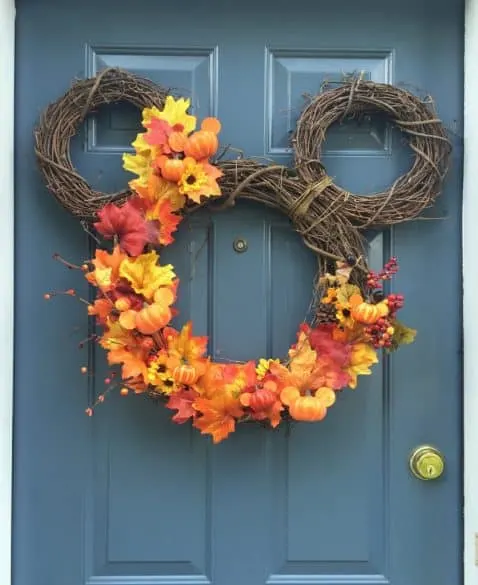 fall mickey wreath