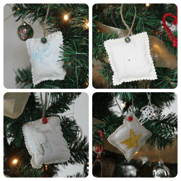 sew DIY ornaments for kids