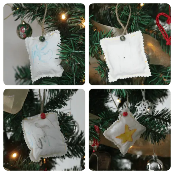 sew DIY ornaments for kids