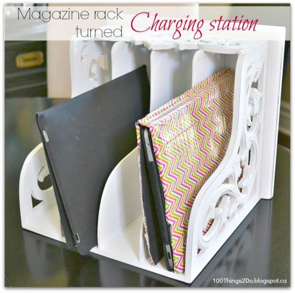 magazine rack electronic organization