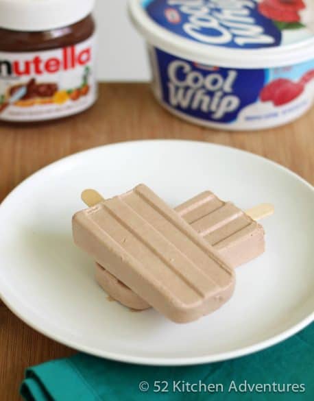 creamy nutella popsicles