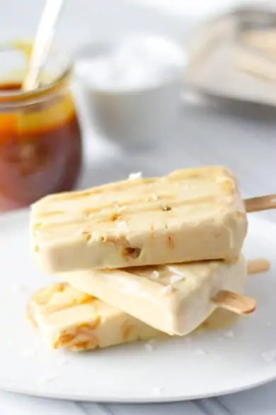 salted caramel popsicles