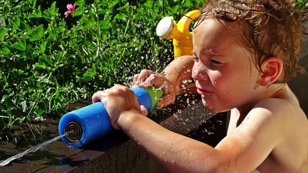 water gun fight