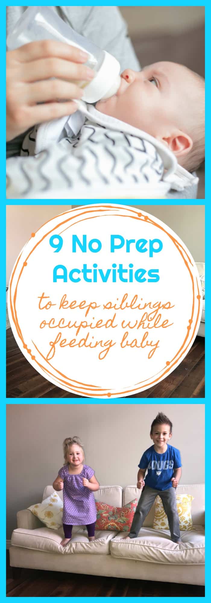 9 No Prep Activities to keep siblings occupied while feeding baby