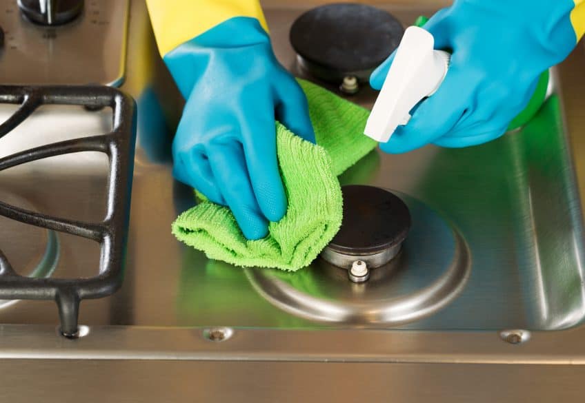 how to clean your gas stove top