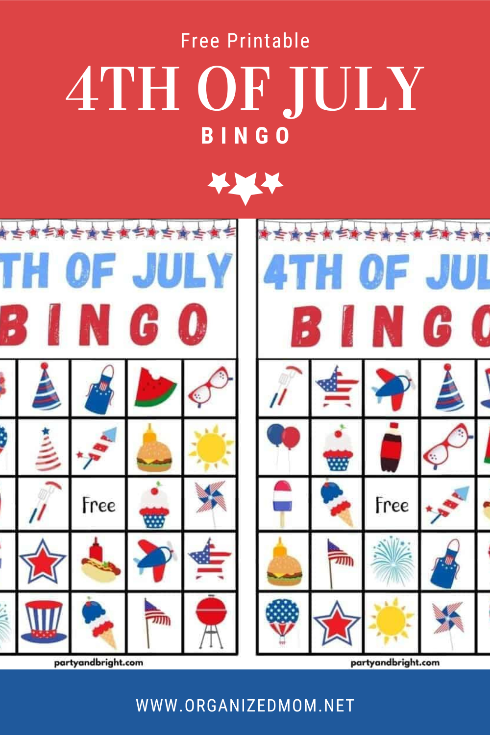 4th of July Bingo Cards Printable and Other Patriotic Games for Kids ...