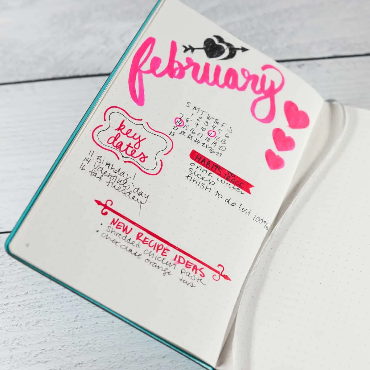 bullet journal February