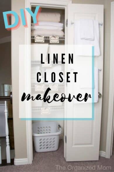 diy linen closet makeover