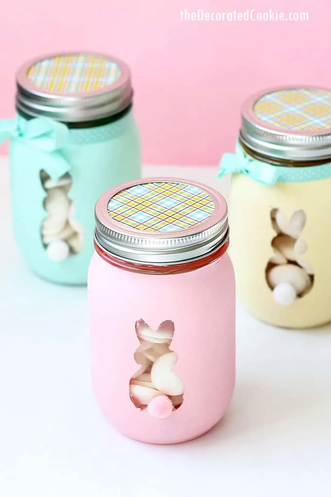 easter bunny mason jars