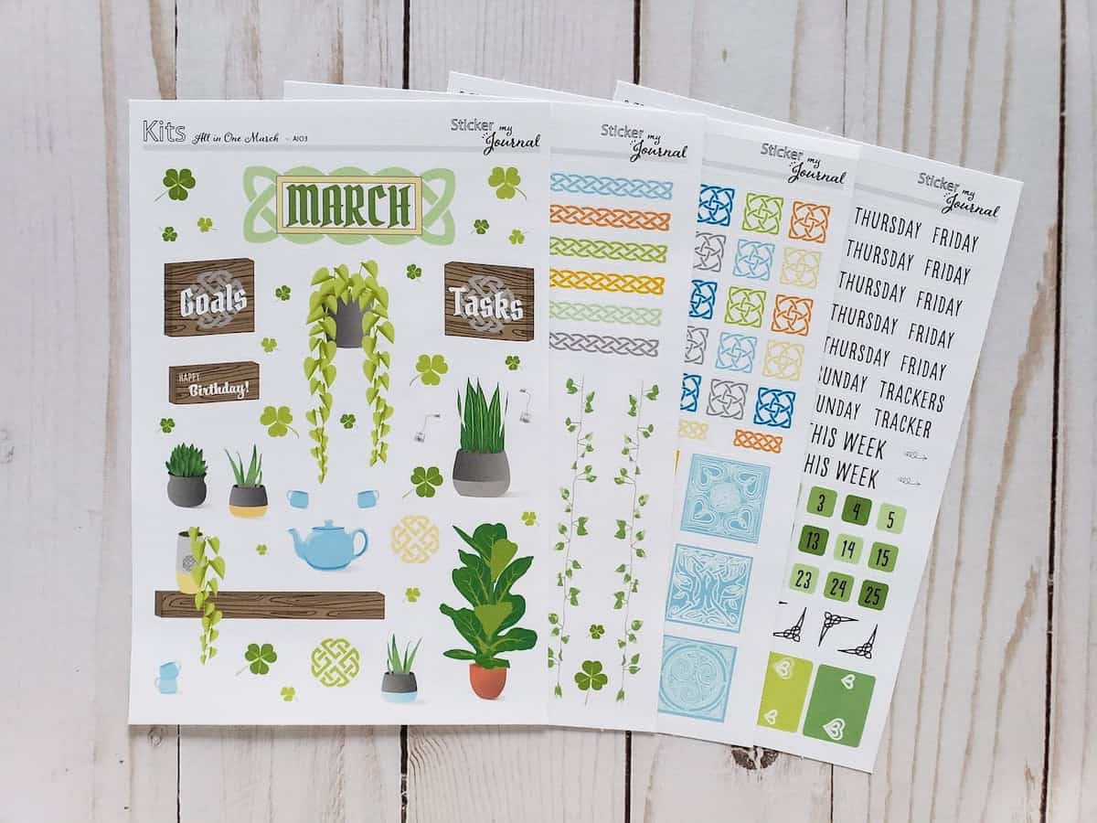 march bullet journal sticker my journal