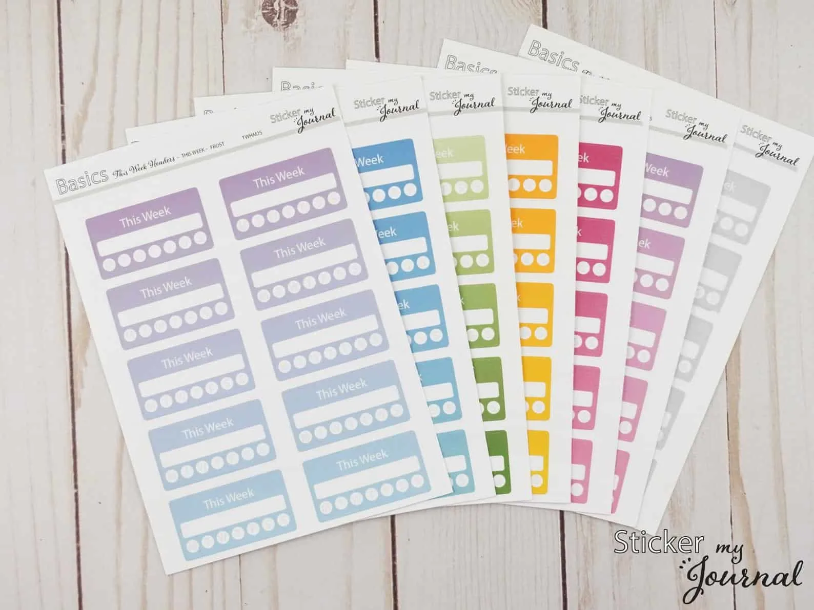 stickermyjournal weekly tacker bullet journal sticker