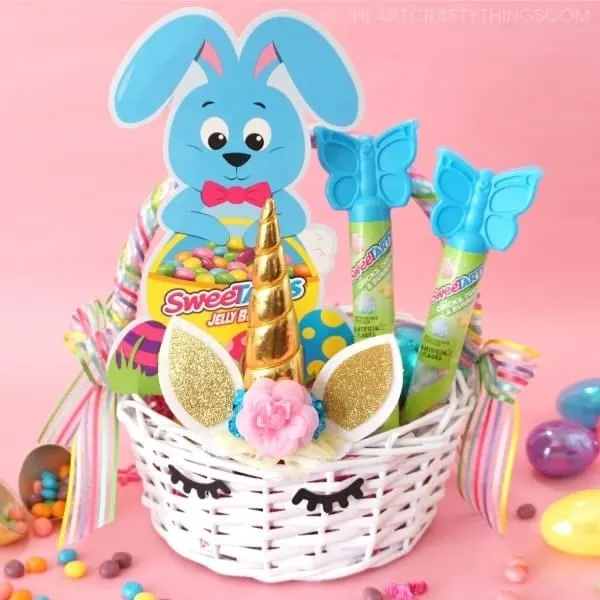 diy unicorn Easter Basket