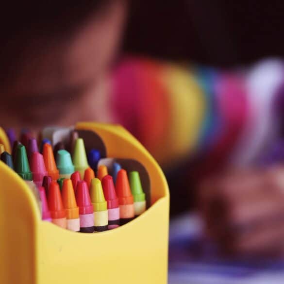 box of crayons; preschool education options