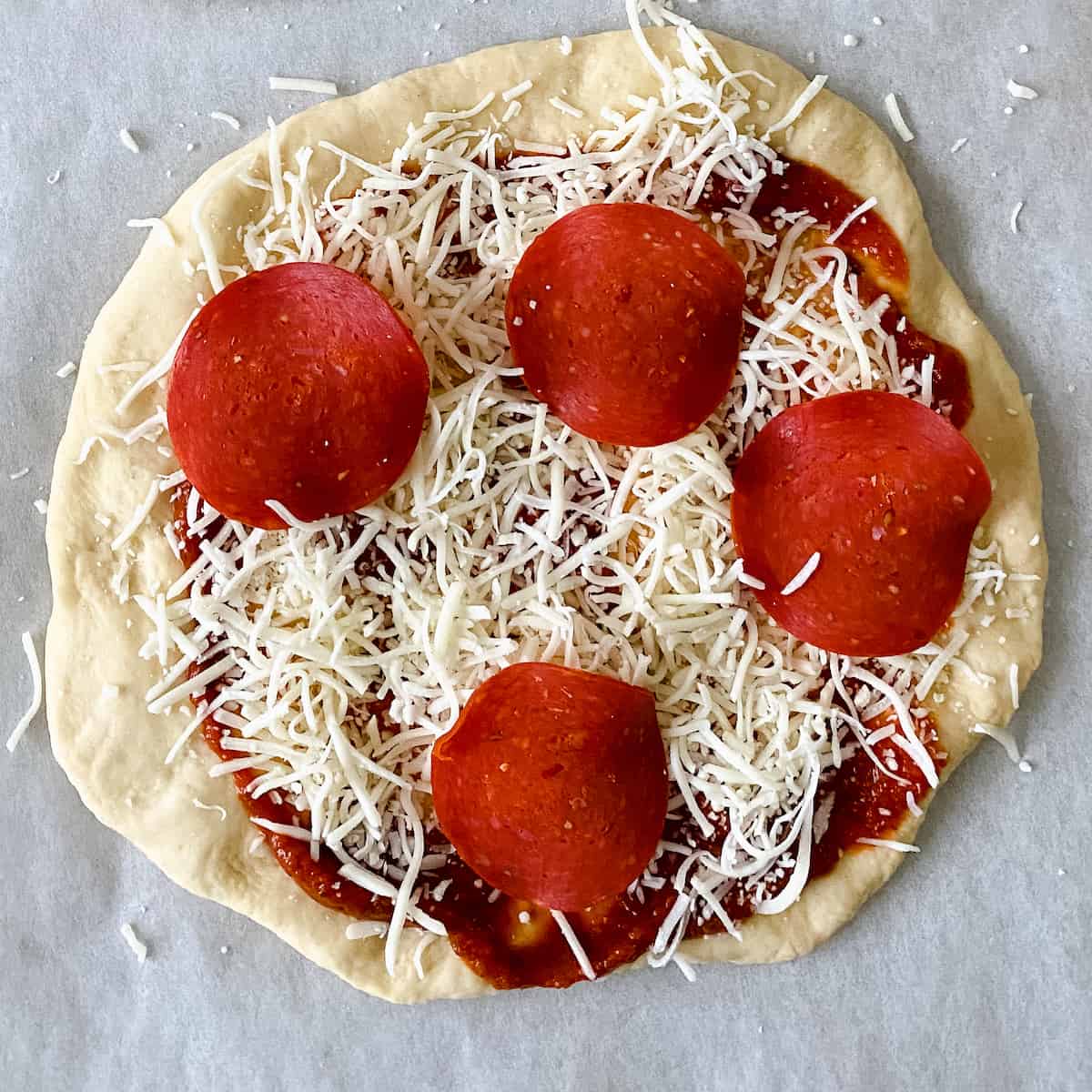 pizza before baking