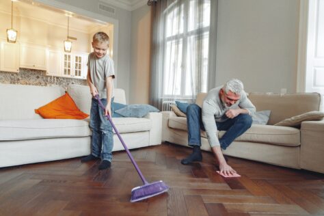 father-son-cleaning Gifts of Time for Father's Day