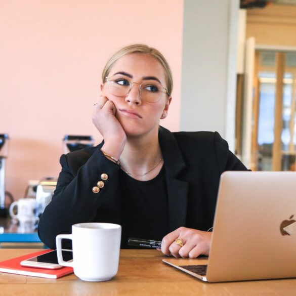 woman working on laptop more productive life