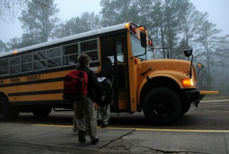 school bus first day of school