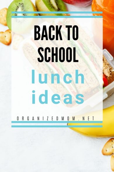 back to school lunch Pinterest pin