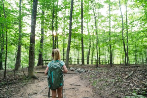 girl hiking enjoy nature with your kids