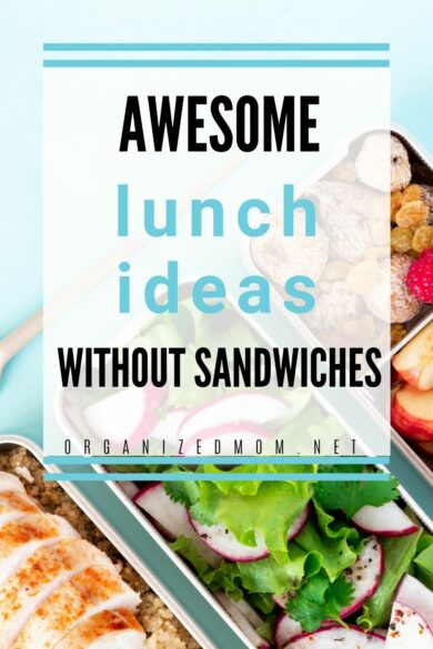 Ideas for Lunch that Aren't Sandwiches - The Organized Mom