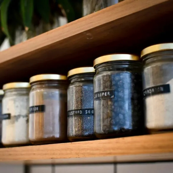 jars on shelf organize the kitchen in your new home