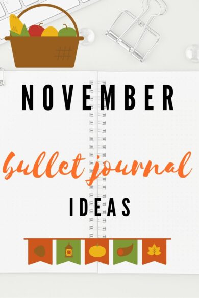 November bullet journal pin