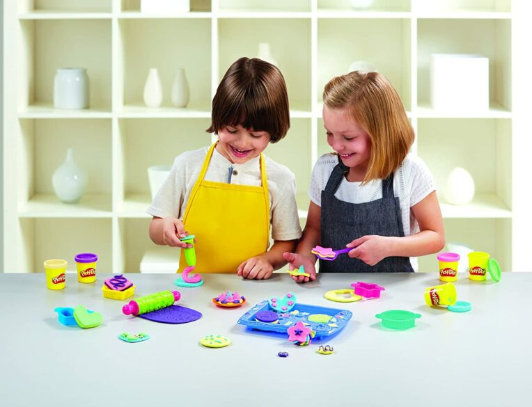 Kids playing with Play-Doh