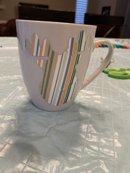 A mug with the pattern in place.