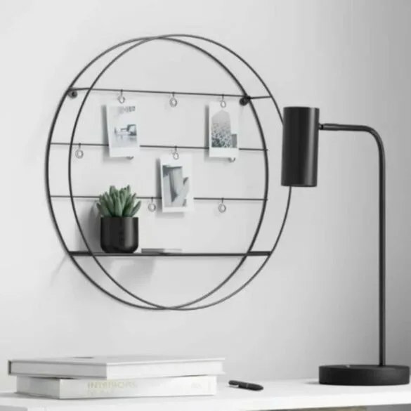 rotating photo display with small shelf