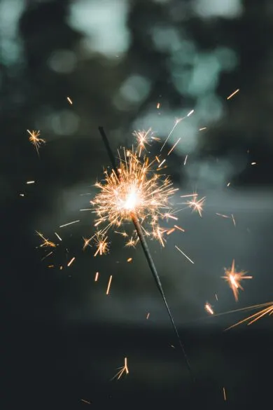 A lit sparkler.