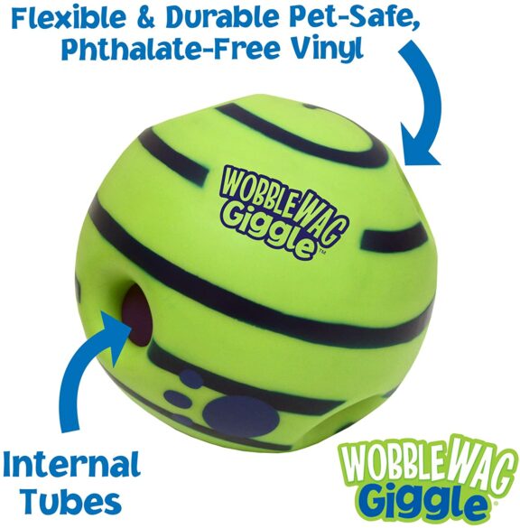 A green Wobble Wag Giggle ball.