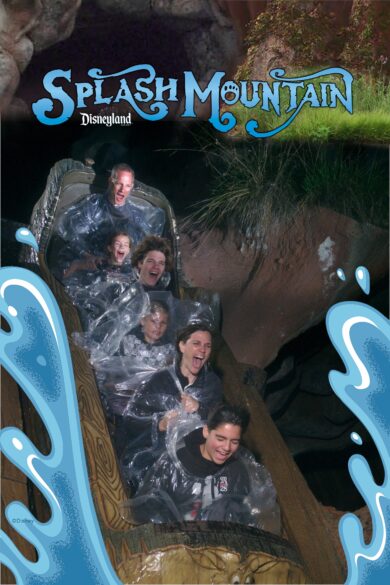 A family on Splash Mountain.