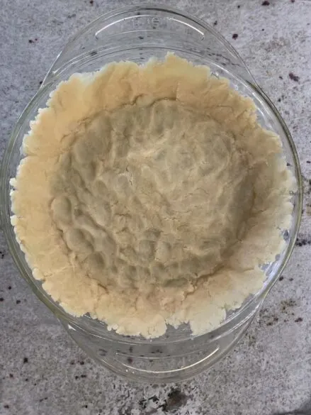 Pie crust in pan.