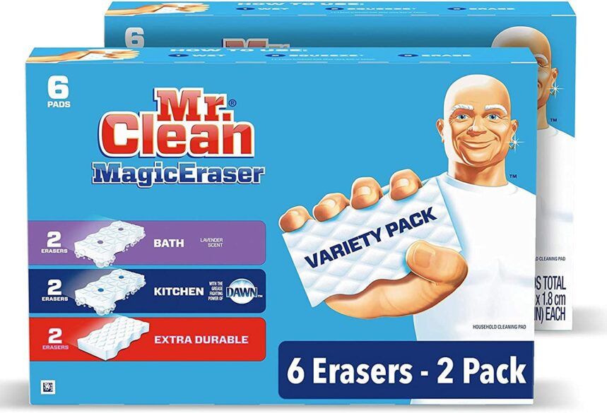 A box of Mr Clean Magic Erasers