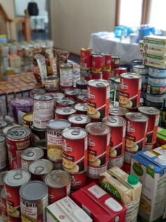 canned food; space in your pantry