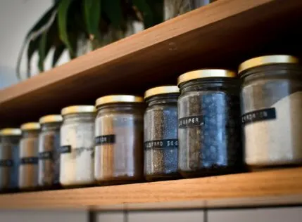 spices; space in your pantry