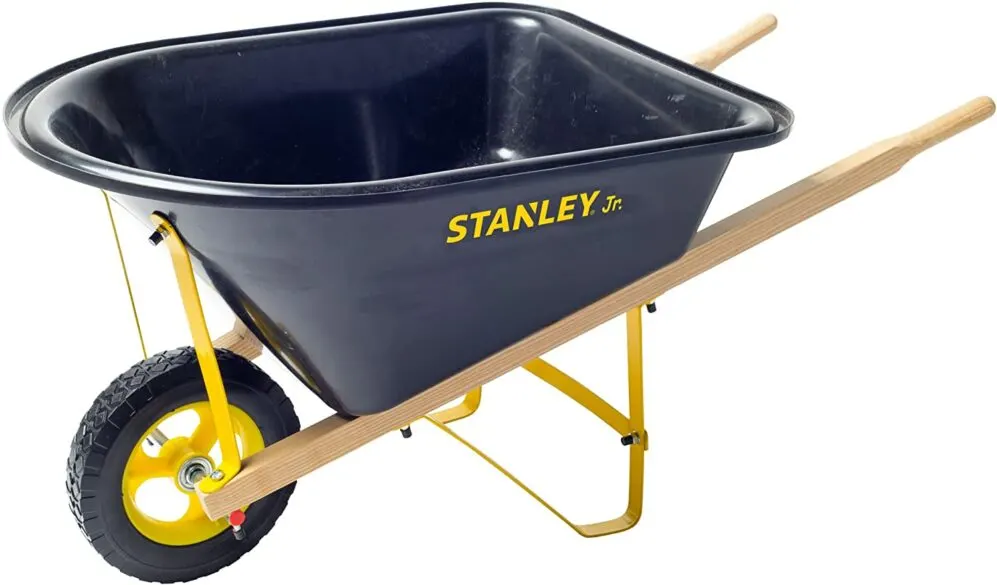 A Stanley Jr. wheelbarrow.