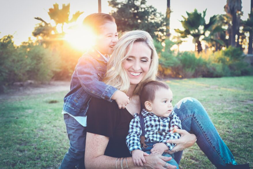 Mom with 2 sons.