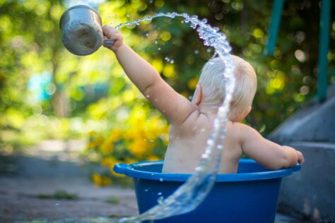 baby in water make bathtime fun