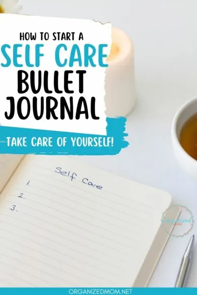 pin about self care bullet journal